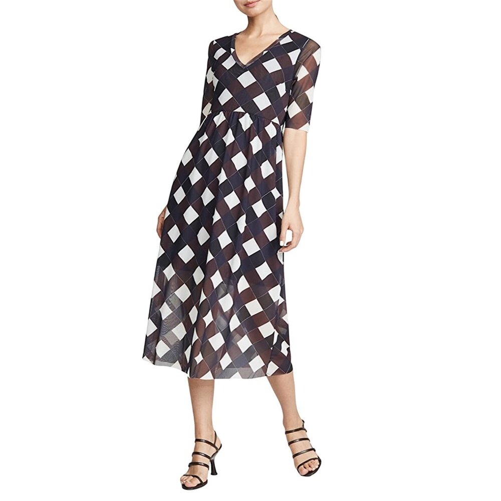 NWT BAUM UND PFERDGARTEN Plaid Janeth Dress, Size XS